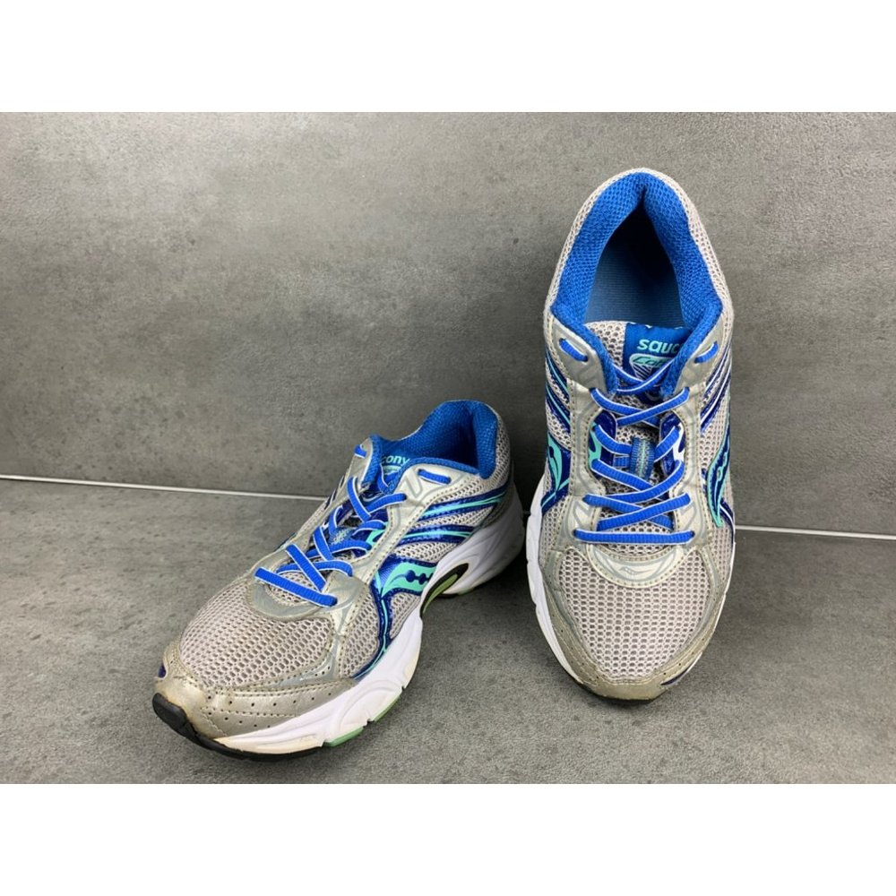 Saucony Women Size 7 Cohesion Running Shoe Sneaker Grey and Blue S15181-5
